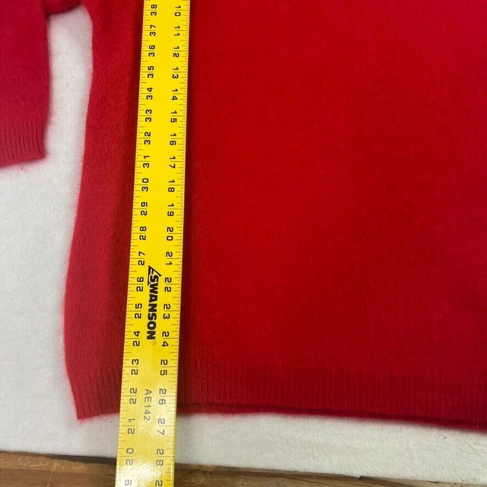 Rafaella Sweater Womens M Red 45% Angora 40% Lambswool Cowl Neck Pullover - Picture 4 of 8